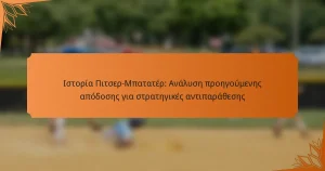 Ιστορία Πιτσερ-Μπατατέρ: Ανάλυση προηγούμενης απόδοσης για στρατηγικές αντιπαράθεσης